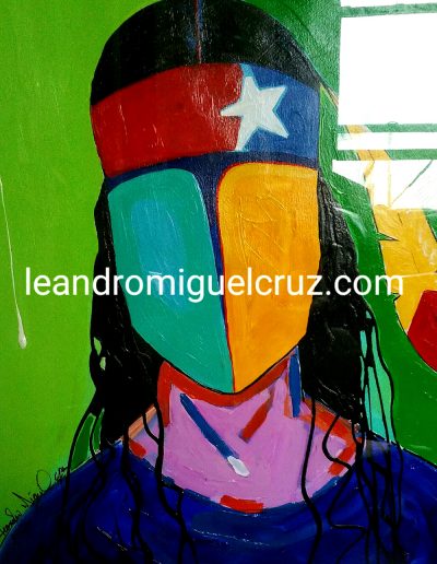 Native American Acrylic Painting By Leandro Miguel Cruz
